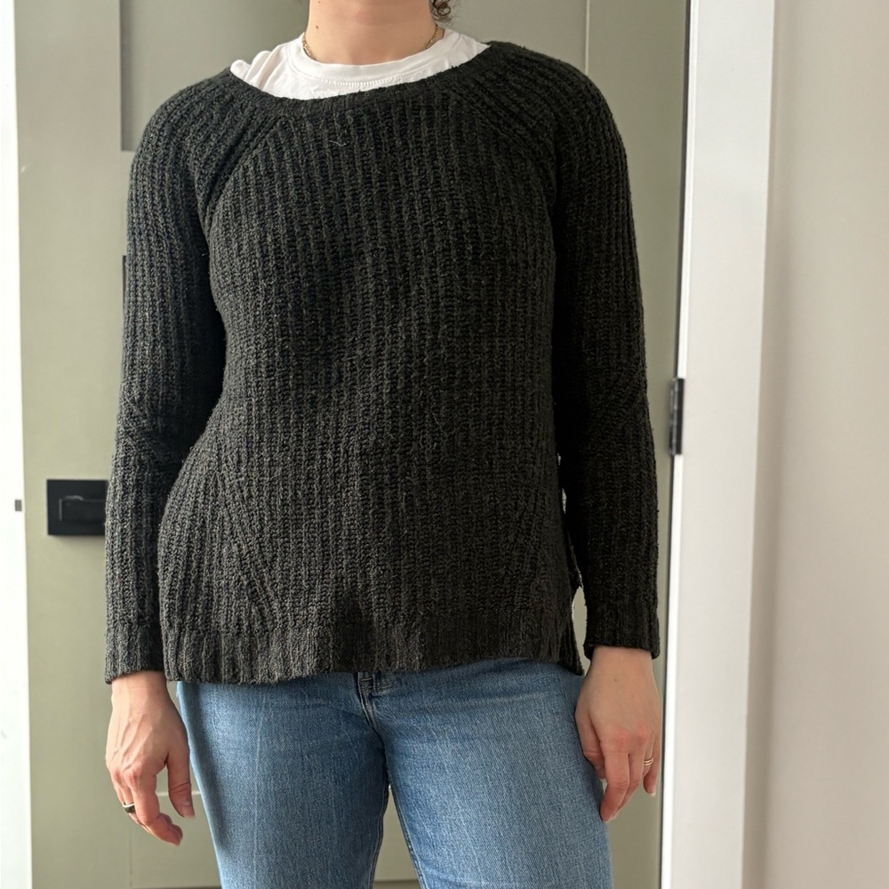 American Eagle Outfitters Dark Green/Black Sweater